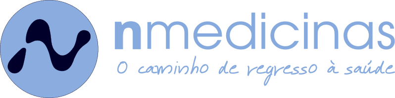 Logótipo da Nmedicinas com o slogan "O caminho de regresso à saúde".