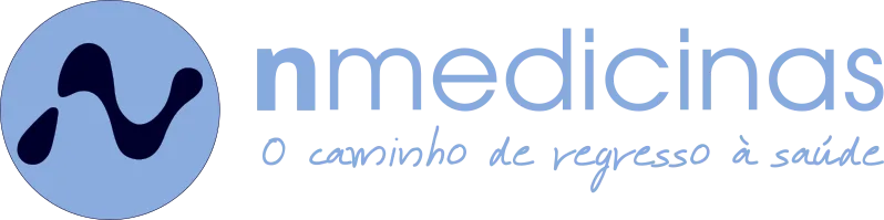 Logótipo da Nmedicinas com o slogan "O caminho de regresso à saúde".